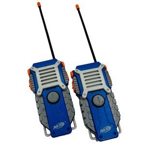 Nerf N Strike Walkie Talkies Handheld Toy 2pc Set Blue Orange Hasbro Tested Work